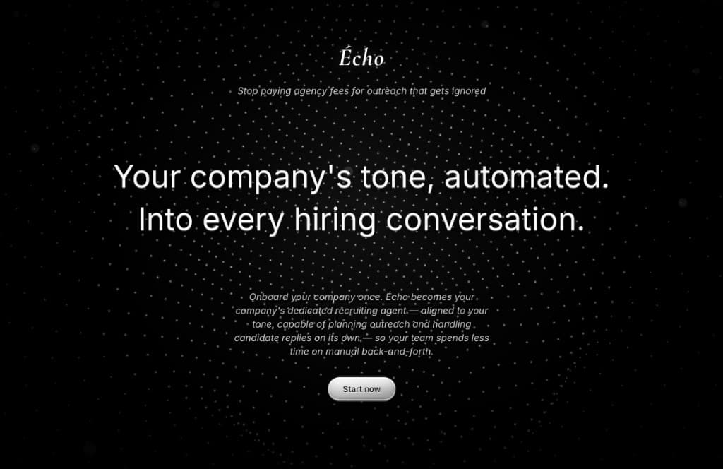 Écho — AI recruiting agent with company-tone persona generation and real-time voice interview